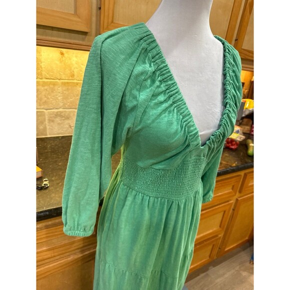Marine Layer Florence Vintage Slub MIDI Dress Green Spruce Size S NWT - Picture 4 of 7